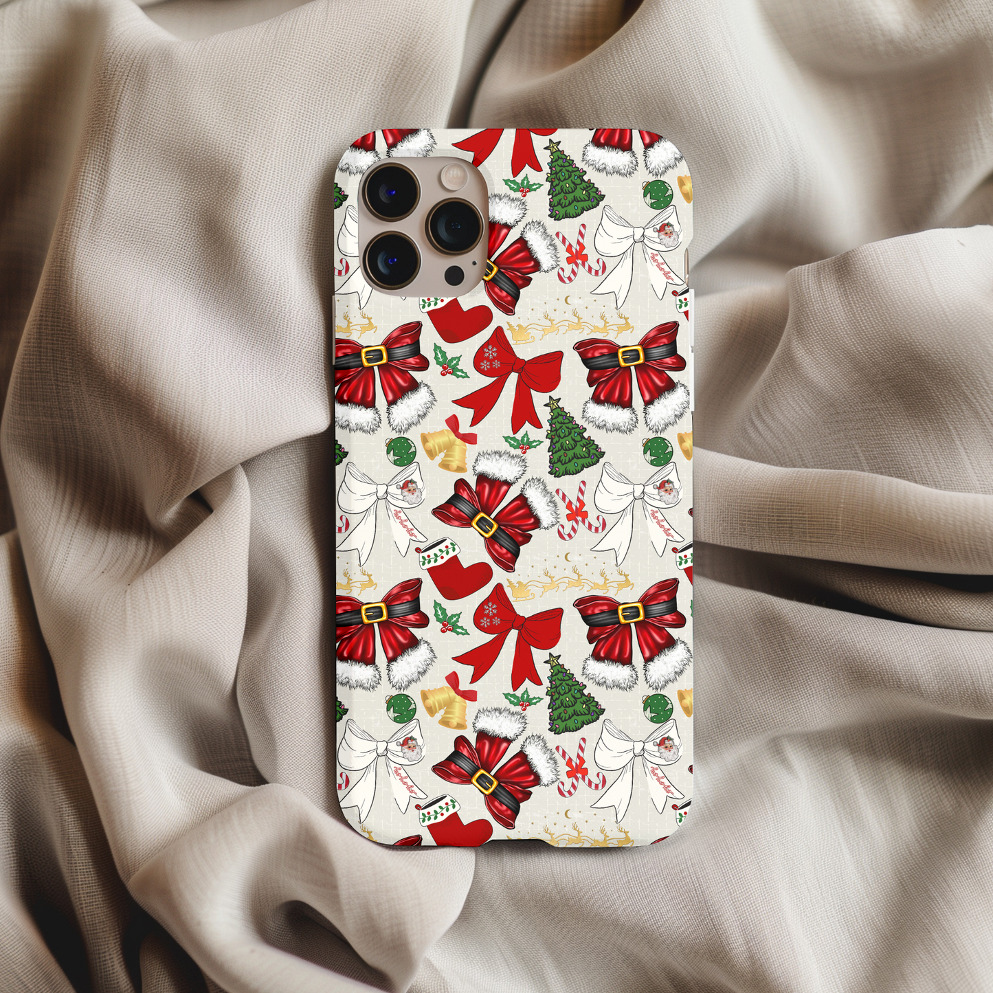 Coquette Santa Claus Bows Phone Case