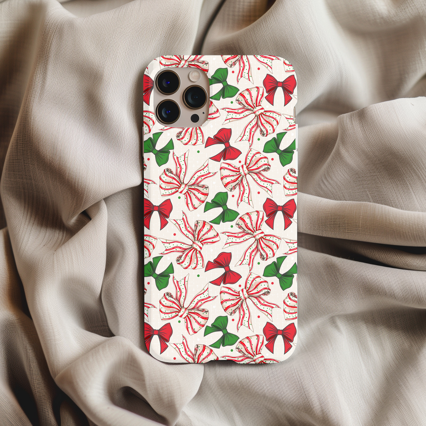 Christmas Tree Cake Bows Phone Case