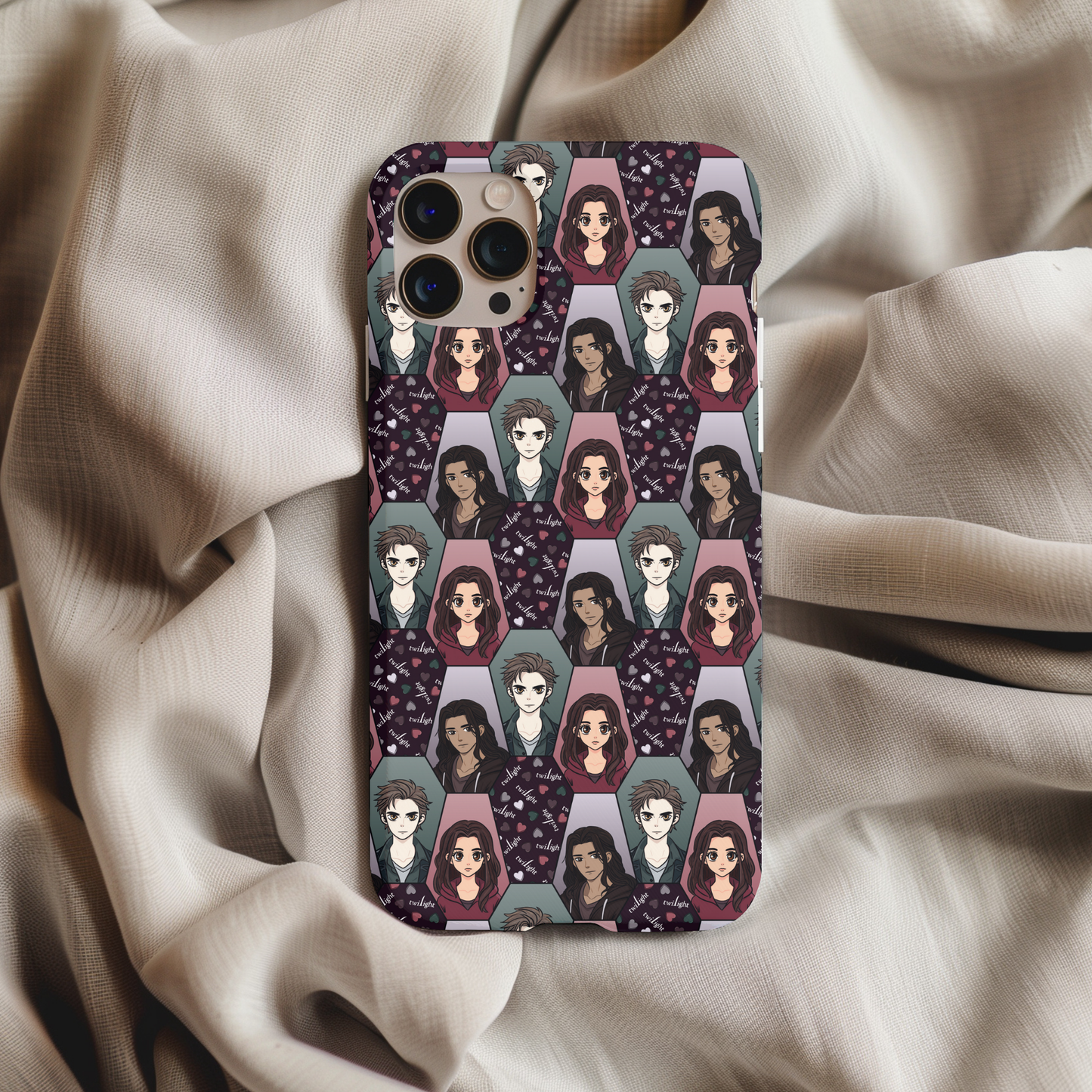 Twilight Coffin Edward Bella Portraits Phone Case