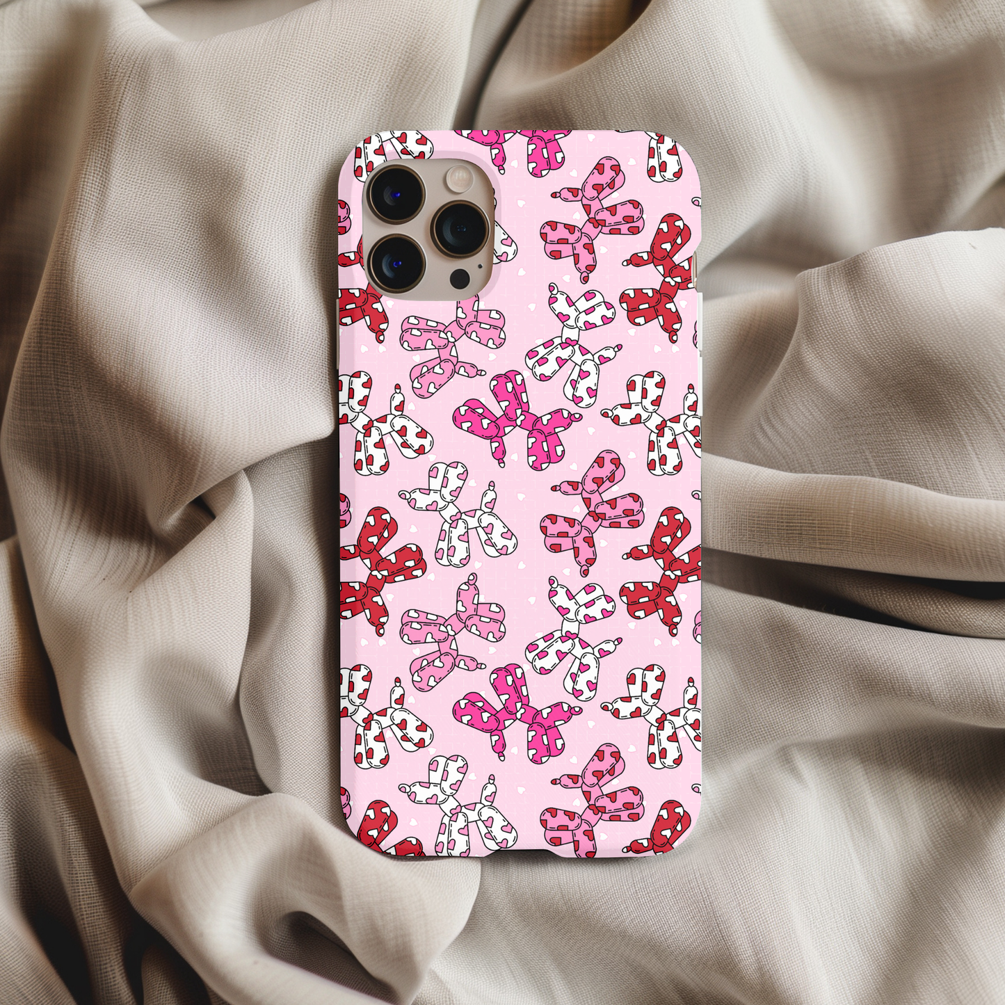 Coquette Love Balloon Dogs Phone Case