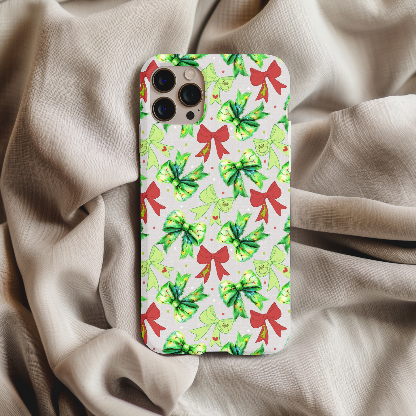 Coquette Grinch Bows Phone Case