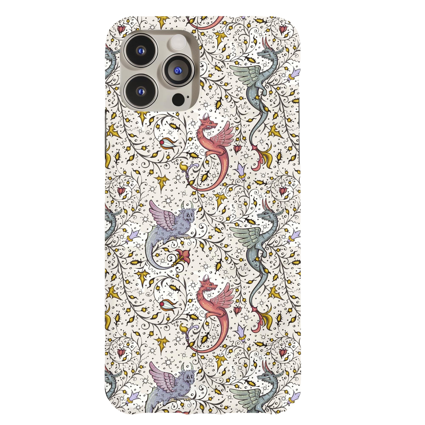 a phone case with a colorful pattern on it