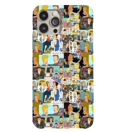 a phone case with a bunch of people on it