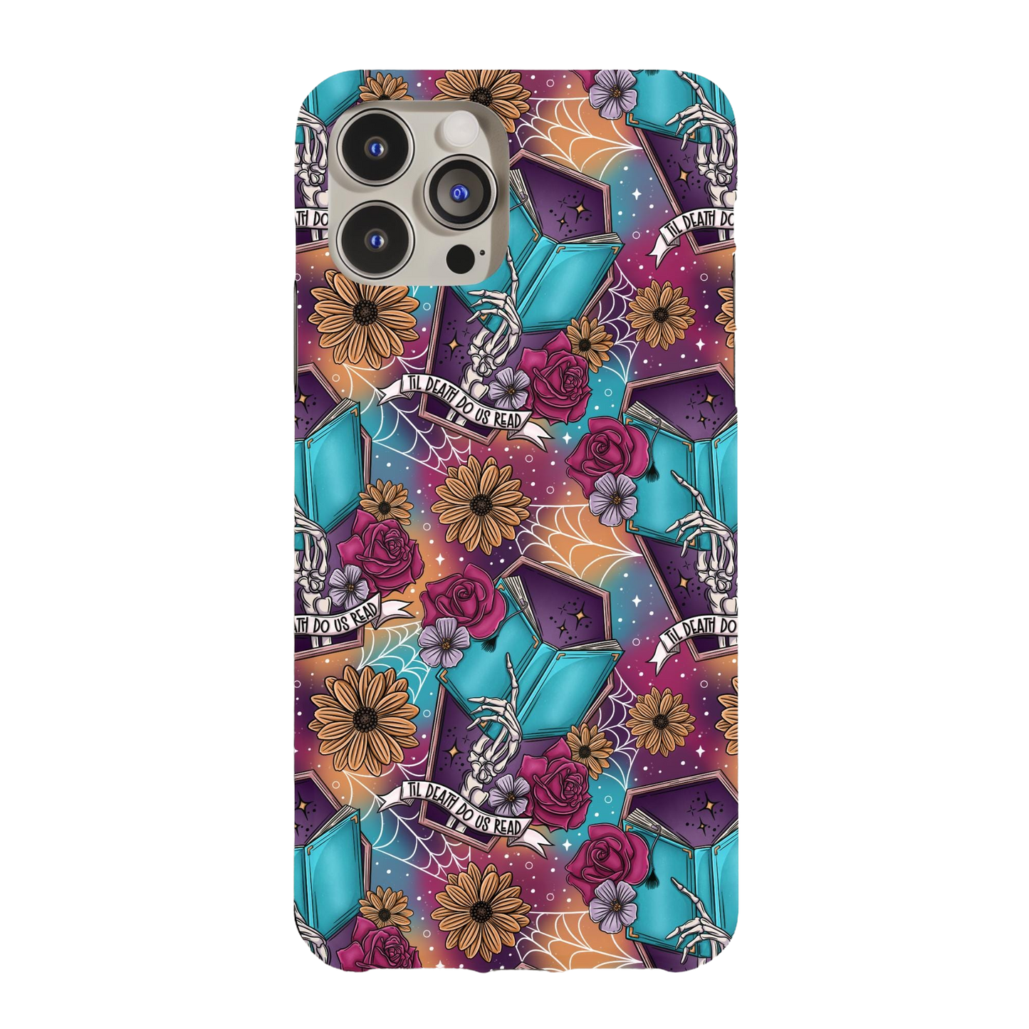 a phone case with a colorful pattern on it