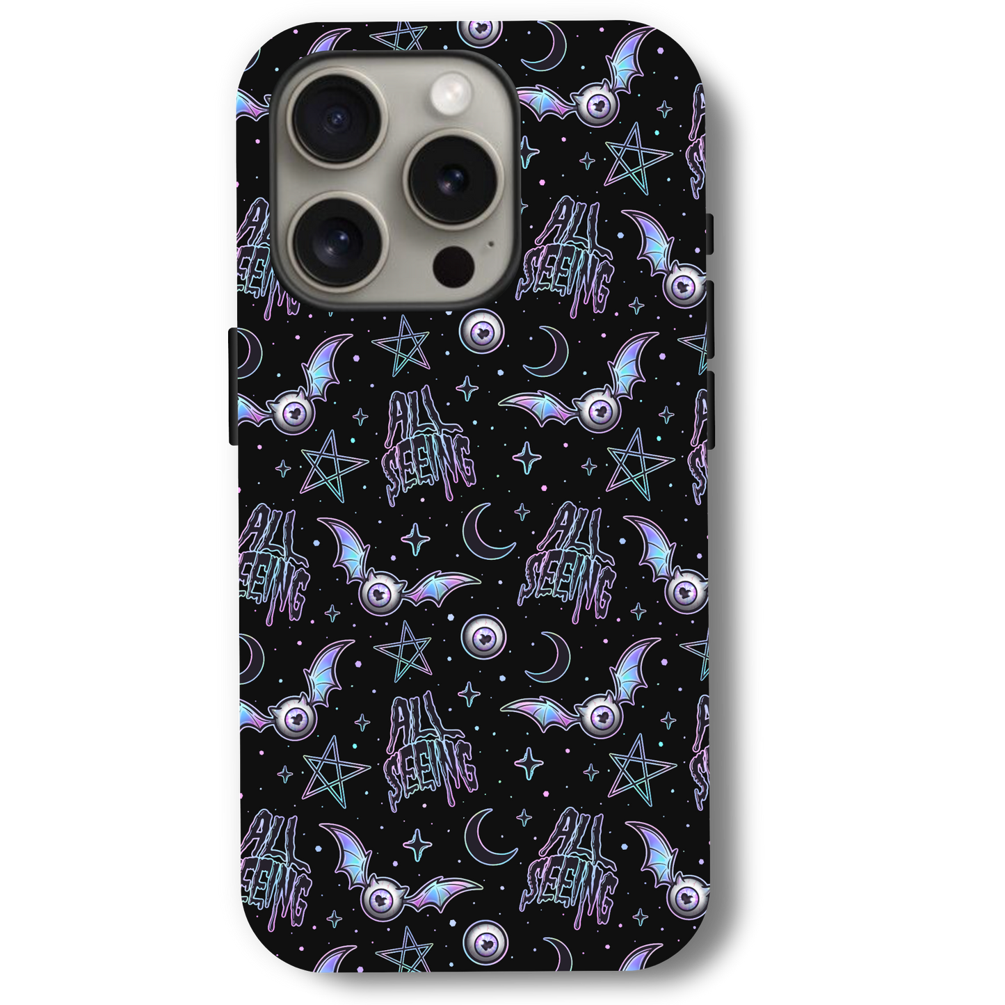 All Seeing Evil Eye Black Phone Case