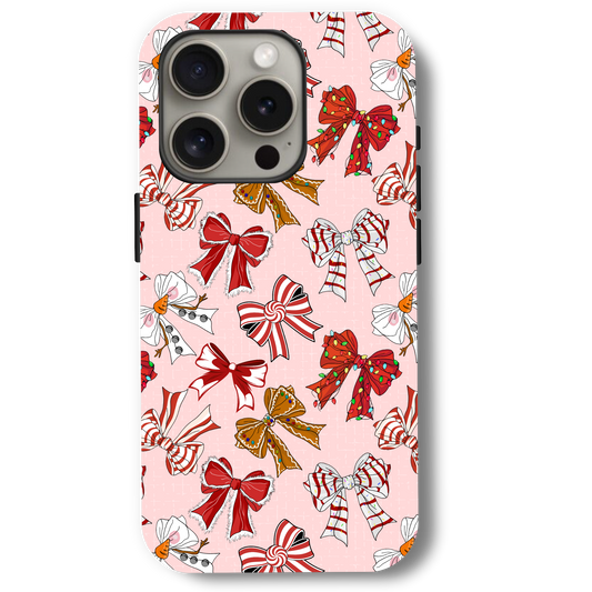 Coquette Christmas Bows Phone Case