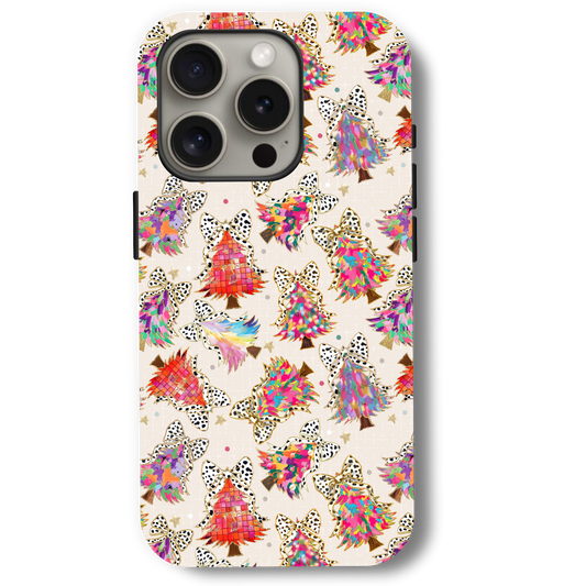 Colorful Christmas Trees Phone Case