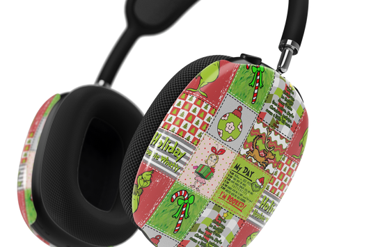 Christmas Grinch Patchwork AirPods Max Case