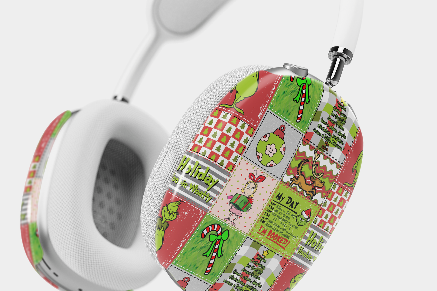 Christmas Grinch Patchwork AirPods Max Case