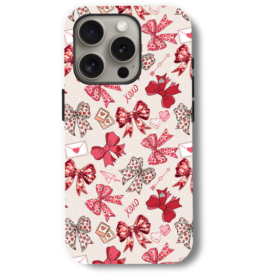 Coquette Heart Bows Phone Case