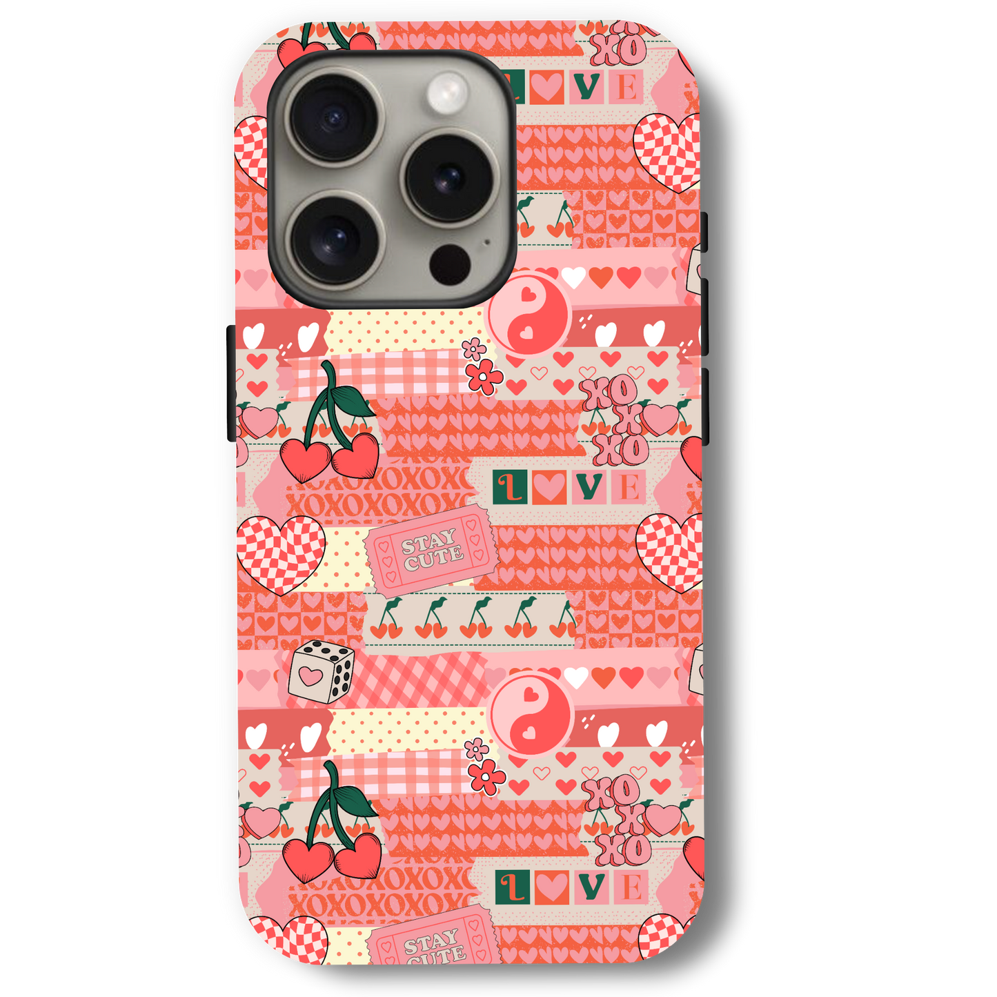 Coquette Valentines Day Collage Phone Case