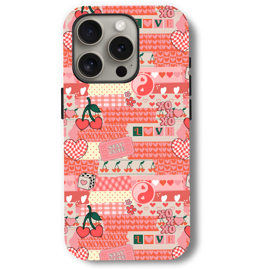 Coquette Valentines Day Collage Phone Case