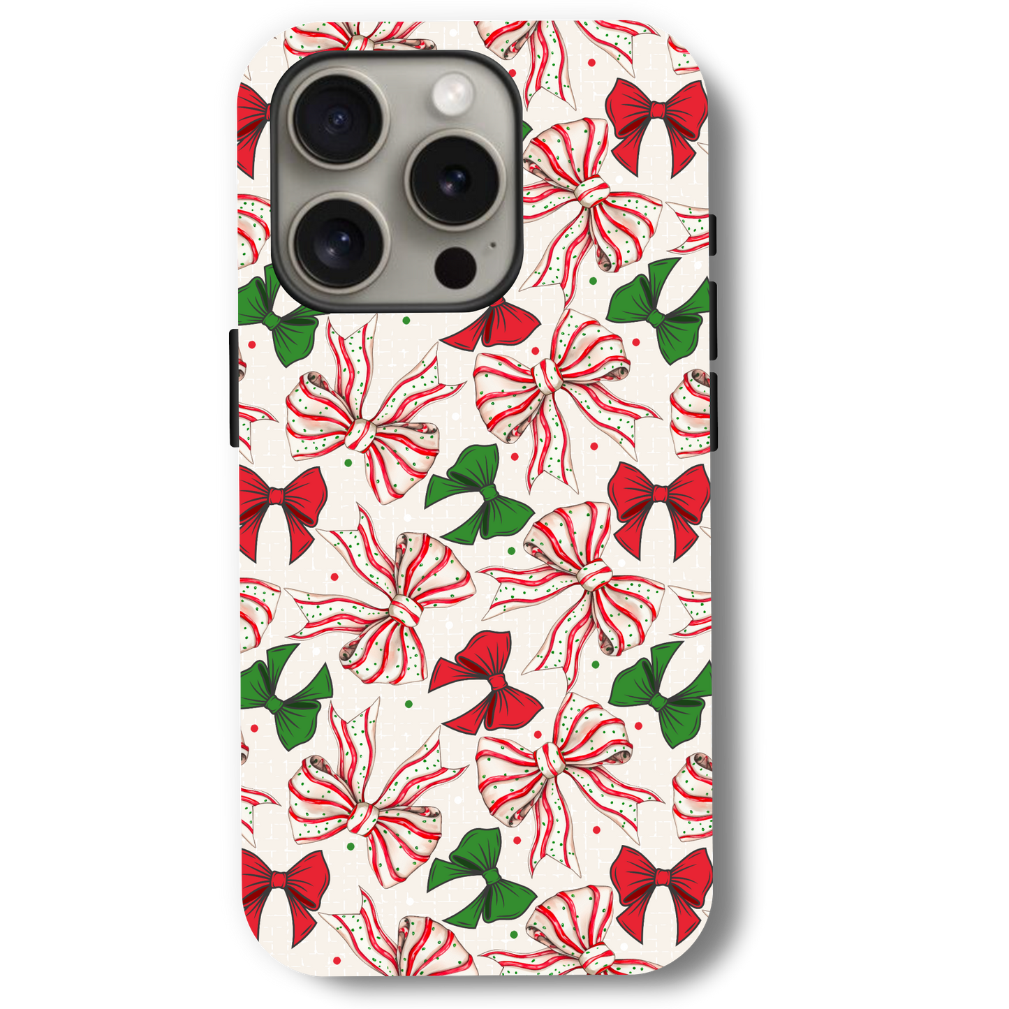 Christmas Tree Cake Bows Phone Case