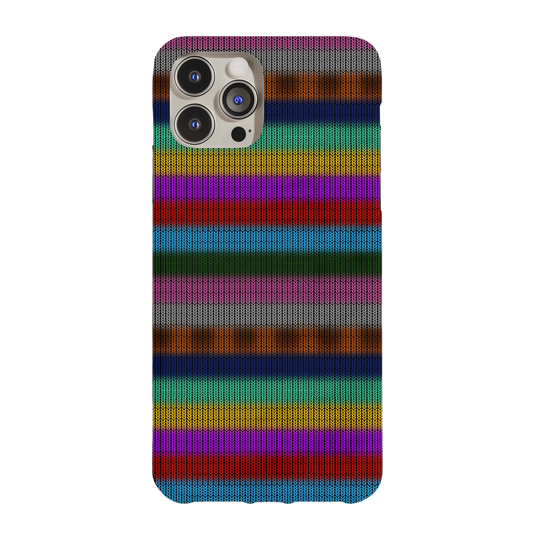 a phone case with a multicolored pattern on it