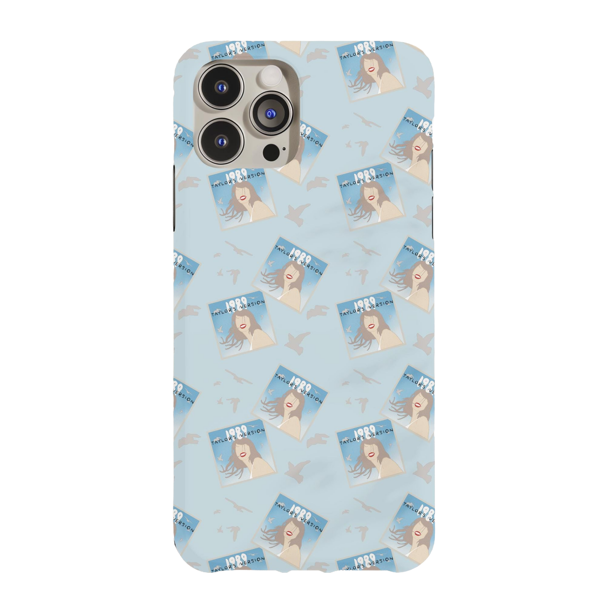 a blue phone case with a picture of a dog on it