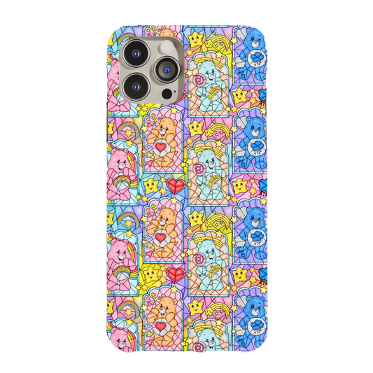 a phone case with a colorful pattern on it