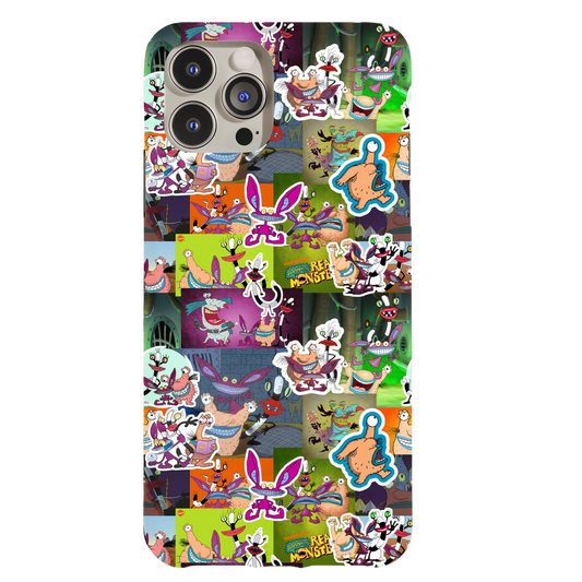 a phone case with cartoon characters on it