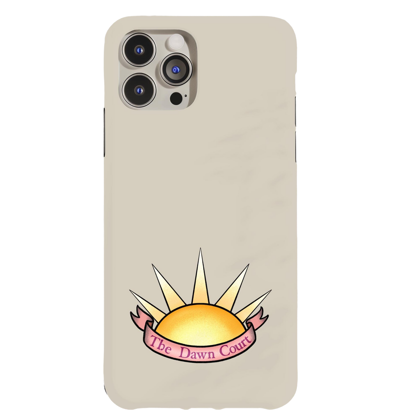 a phone case with a sun on it