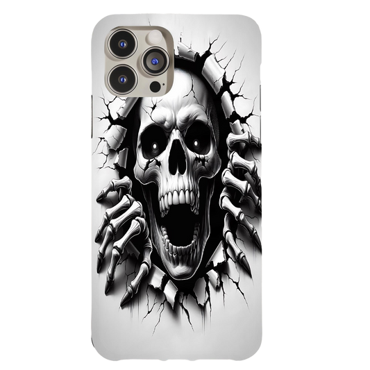 a phone case with a skull on it