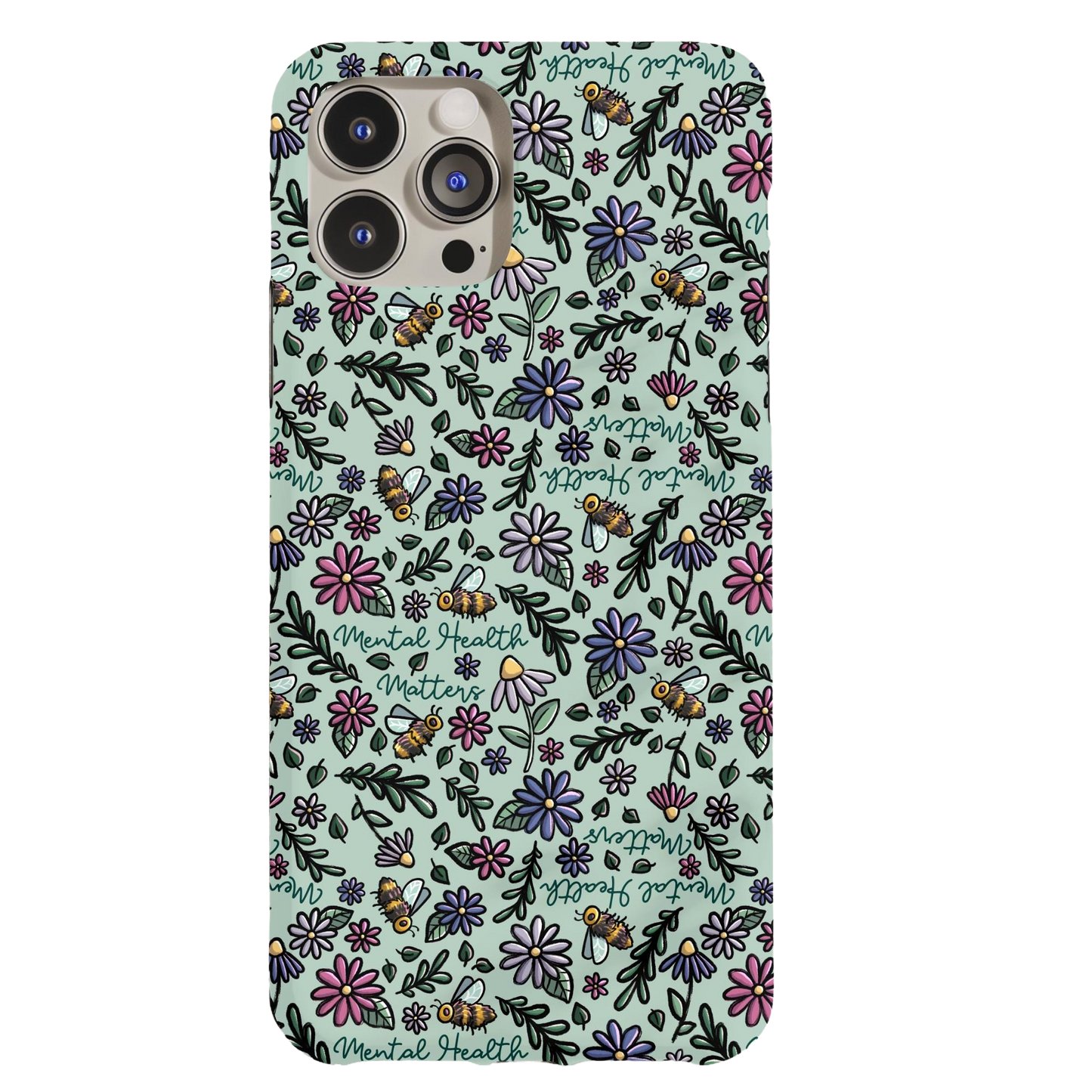 a phone case with a flower pattern on it