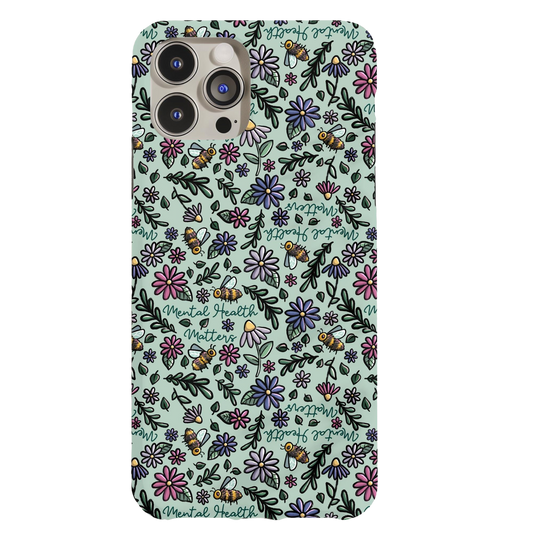 a phone case with a flower pattern on it