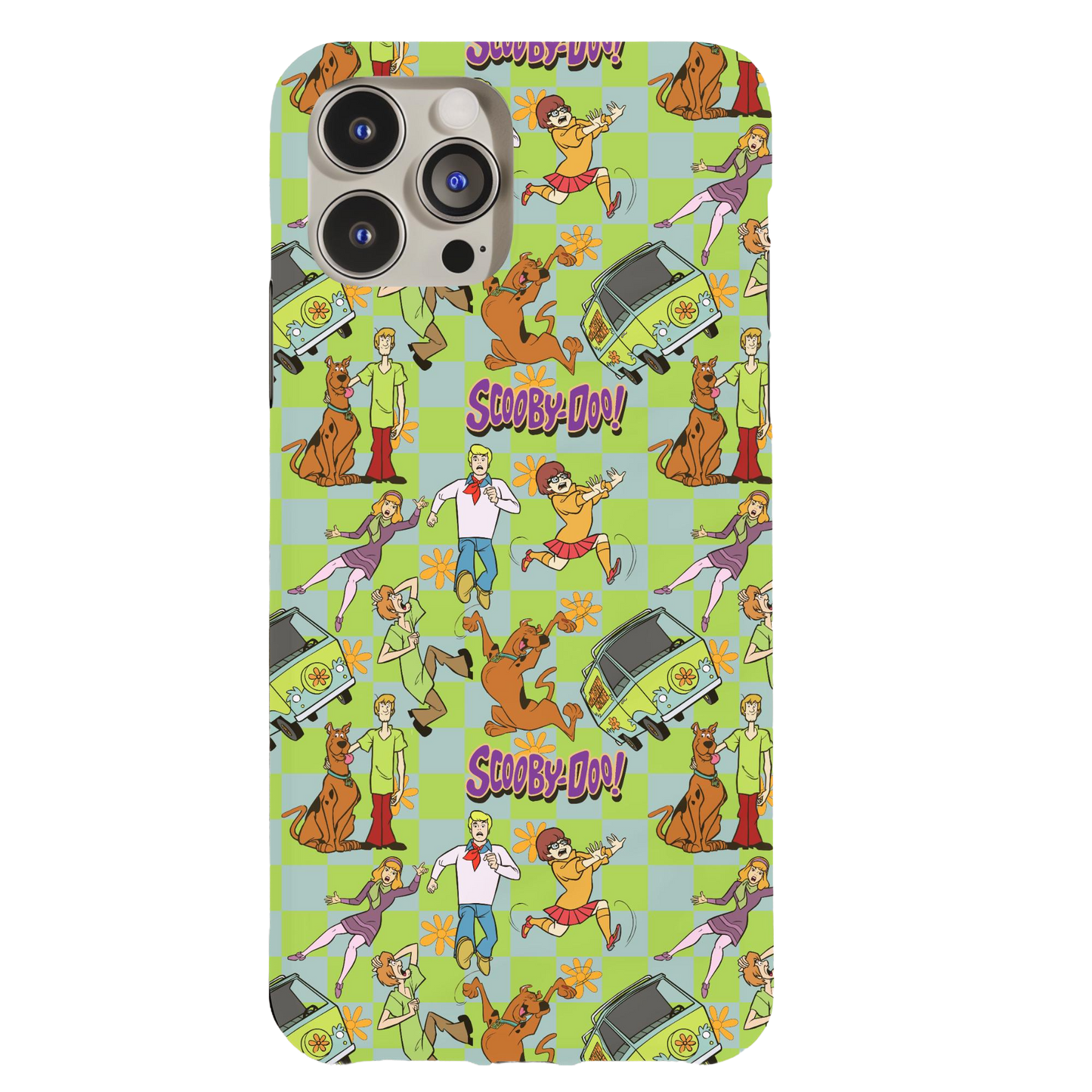 a phone case with cartoon characters on it