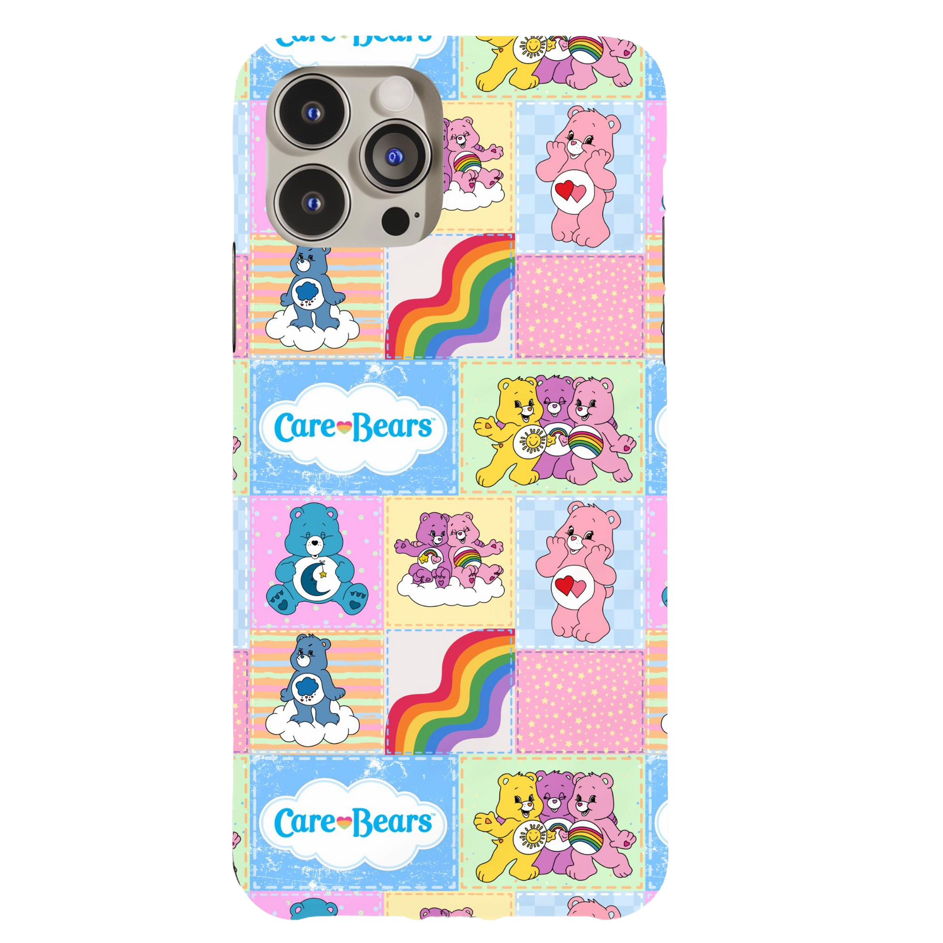 a phone case with care bears on it