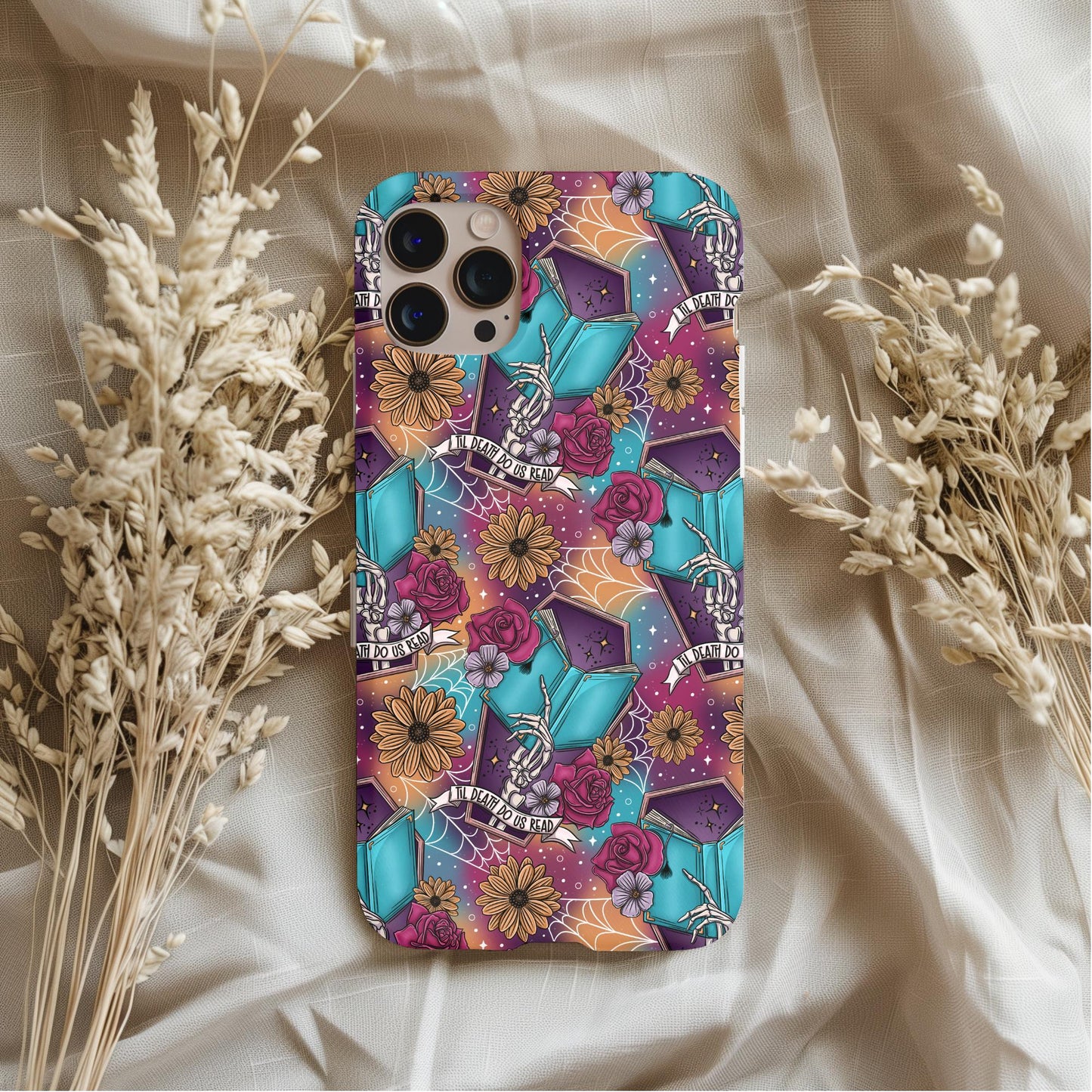 Deathly Reader Skeleton Bookish Phone Case