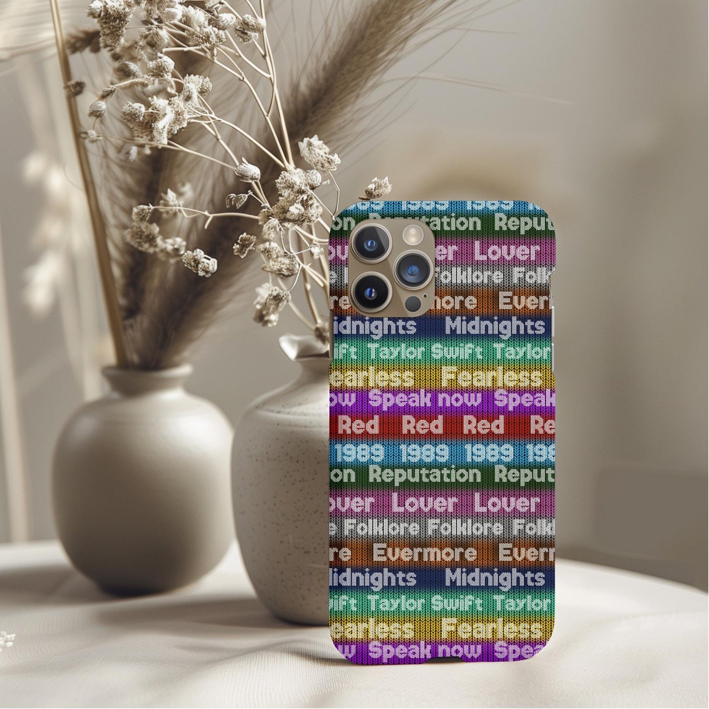 Taylor Swift Eras Sweater Words Print Phone Case