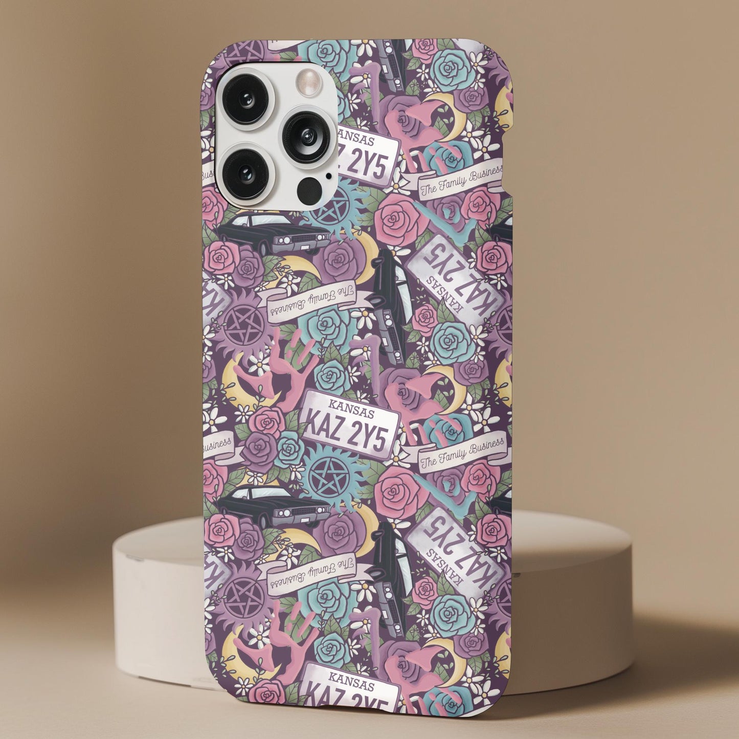 Supernatural Winchester Bros Floral Phone Case