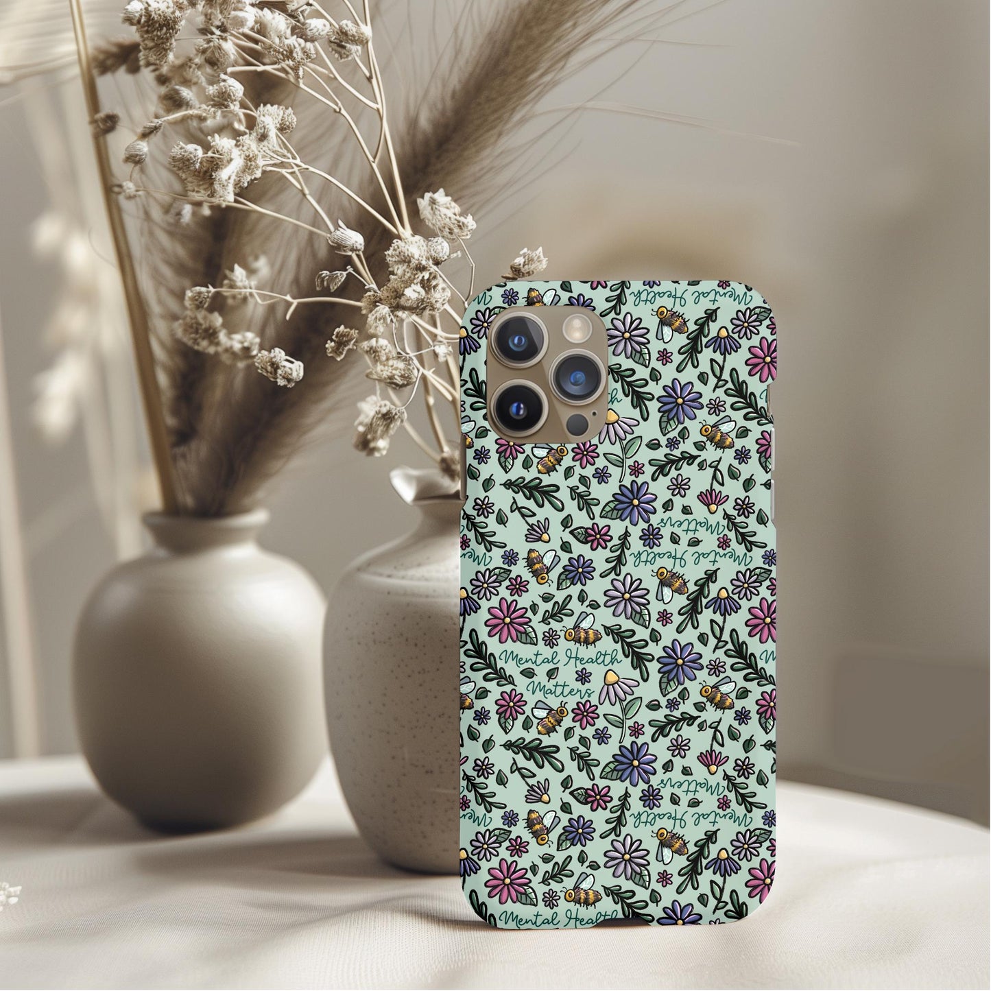 Spoonies Mental Health Floral Phone Case