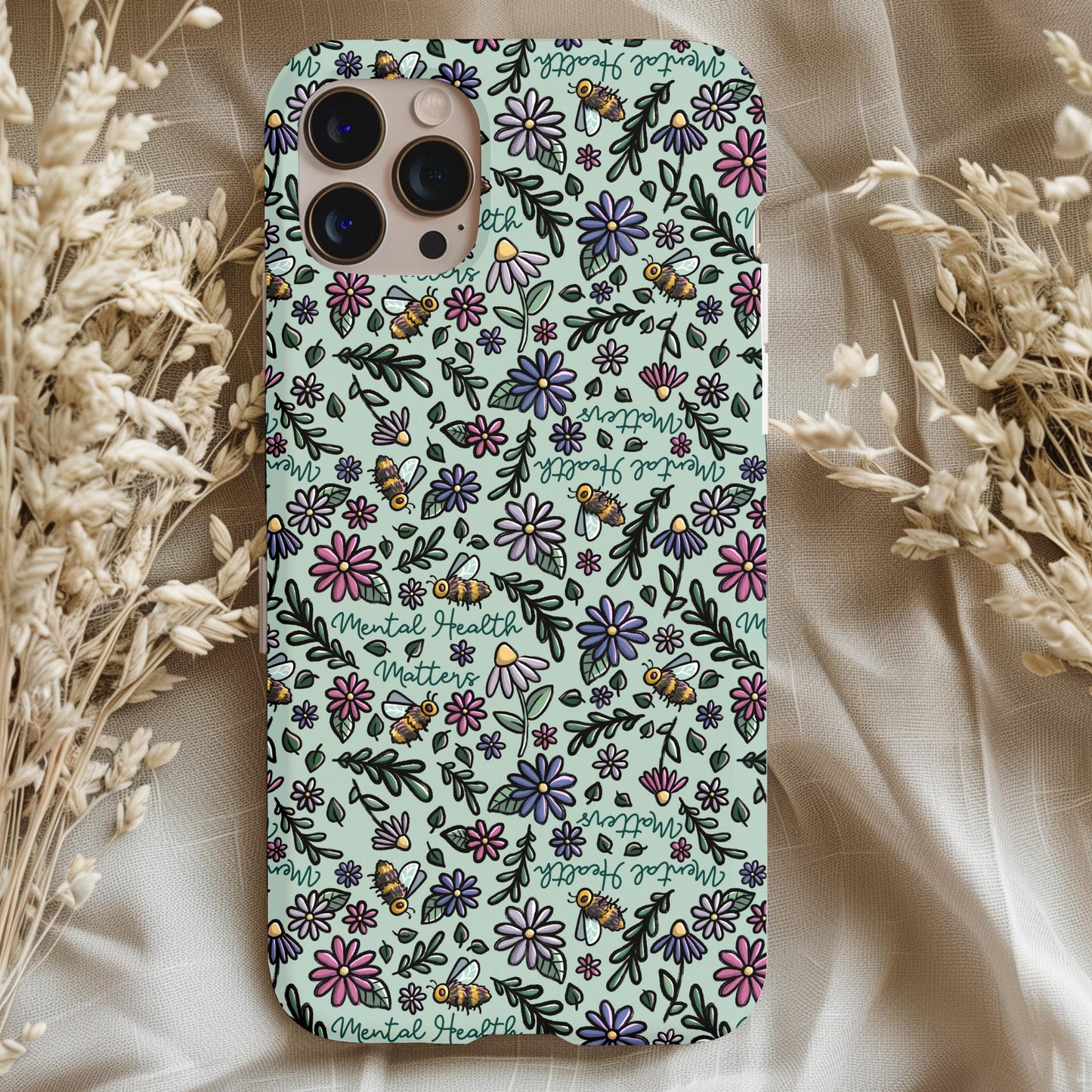 Spoonies Mental Health Floral Phone Case