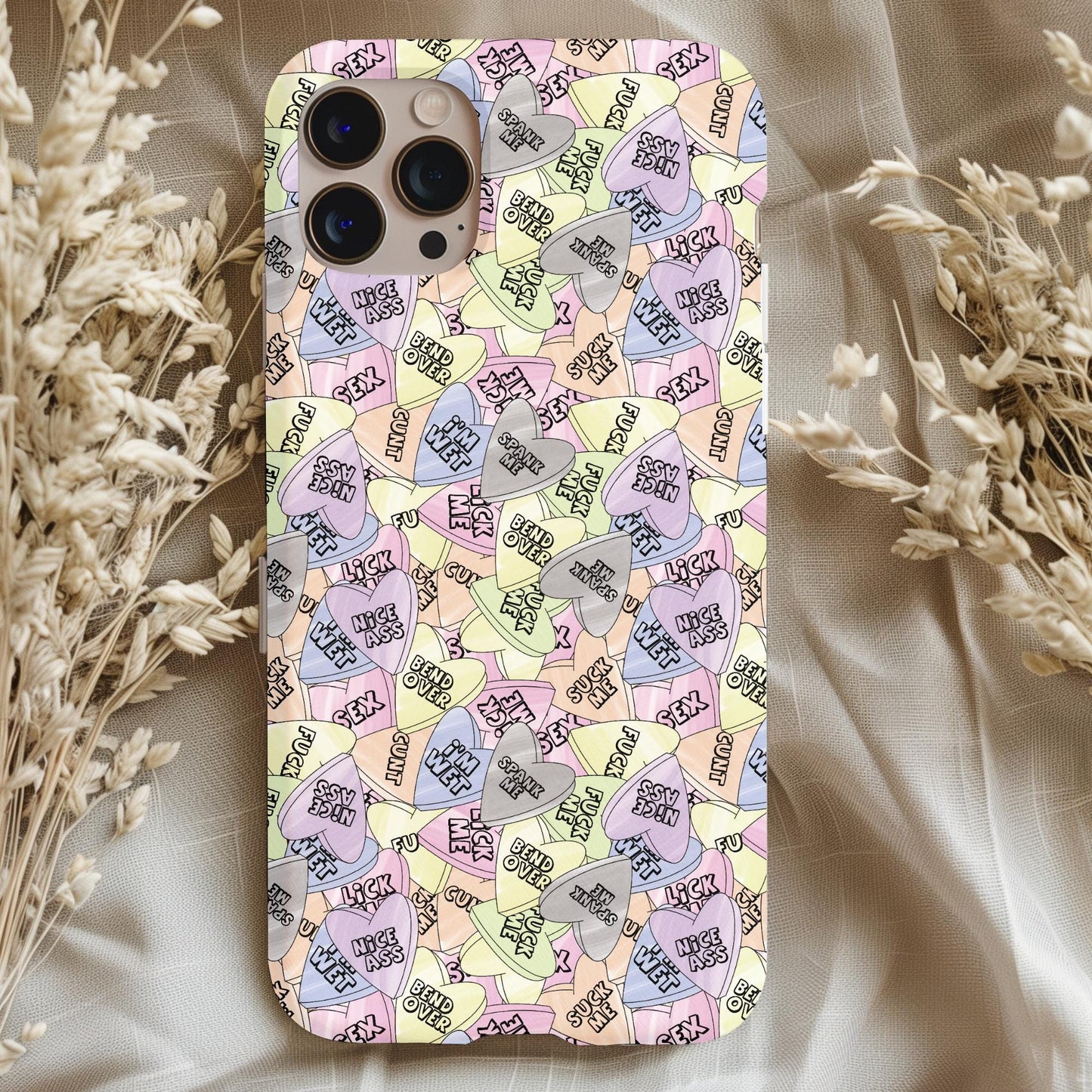 Naughty Conversation Hearts Phone Case