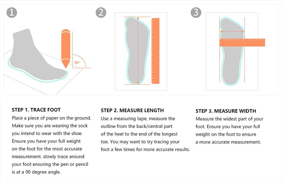 a step - by - step guide to measure shoes