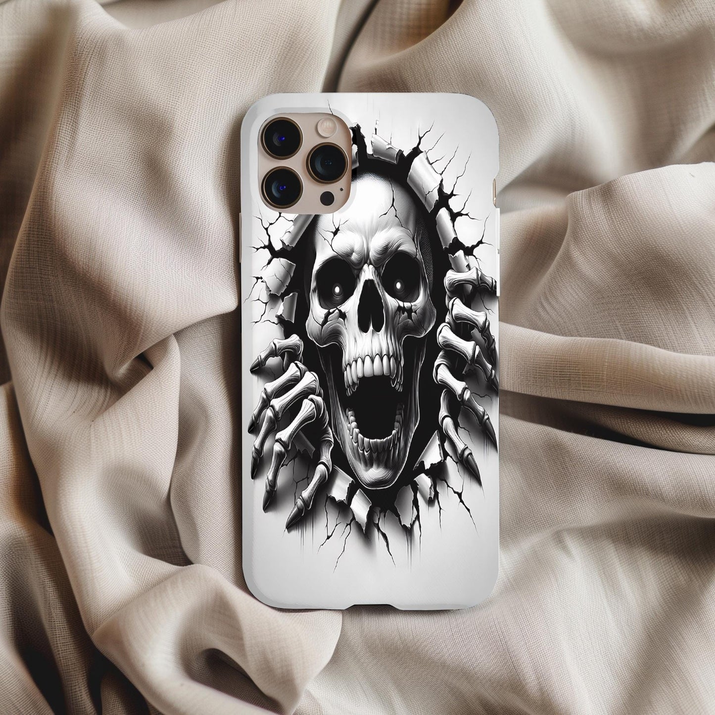 Skeleton Breakthrough Pattern Phone Case