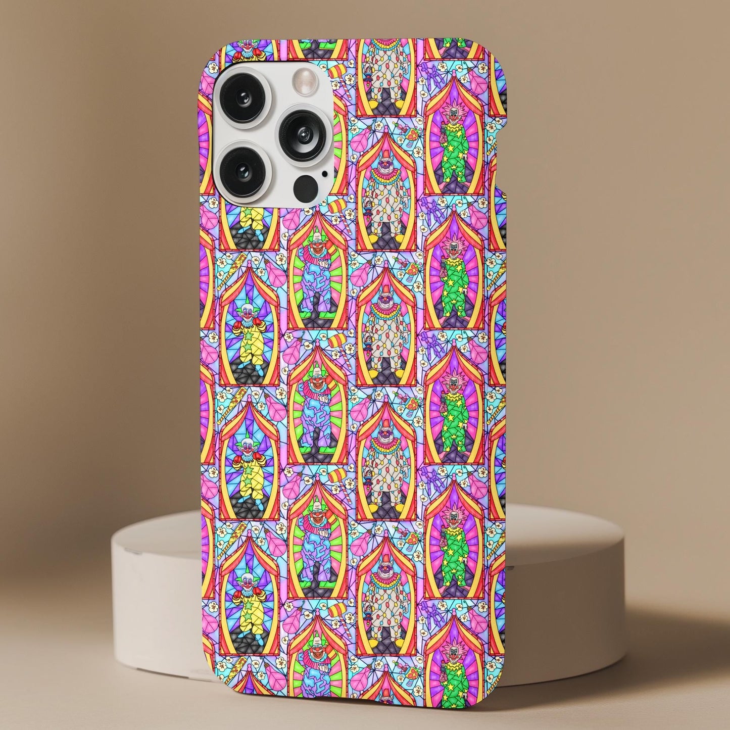 Killer Klowns From Outer Space Stained Glass Phone Case