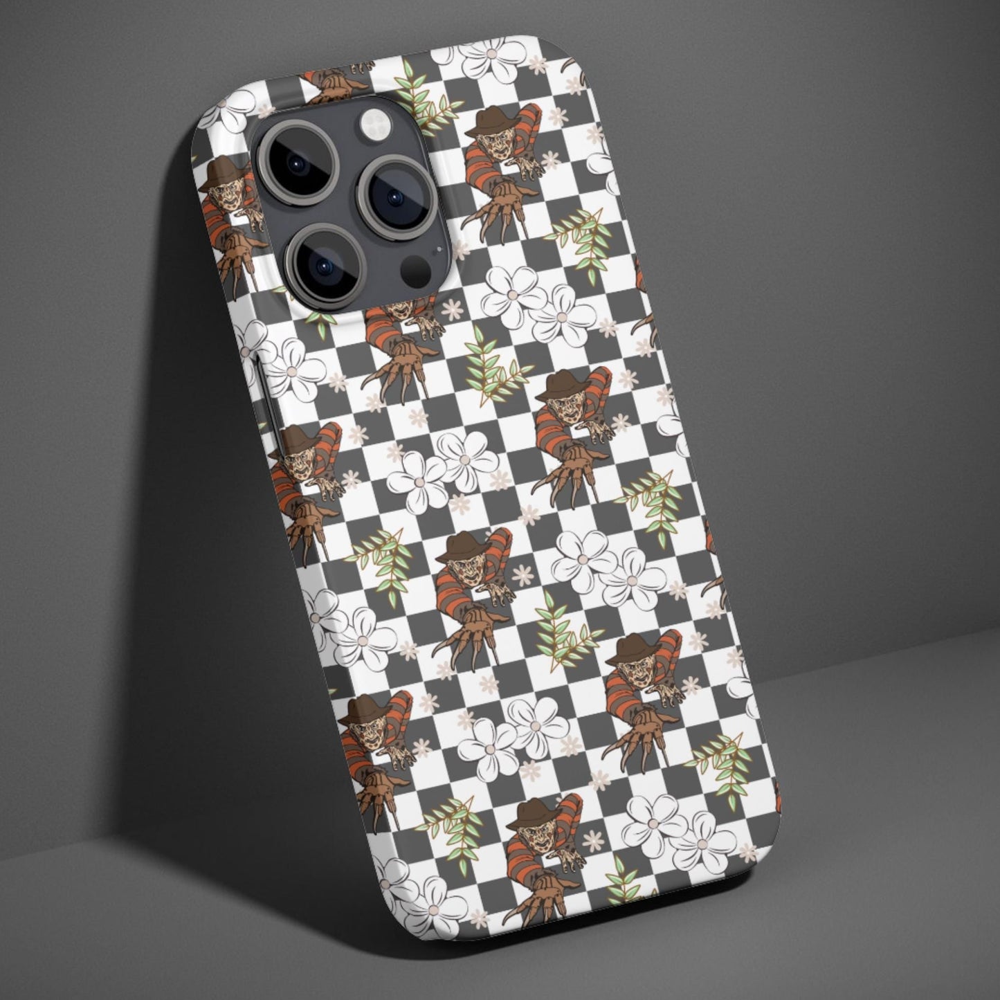 Floral Freddy Checker Phone Case