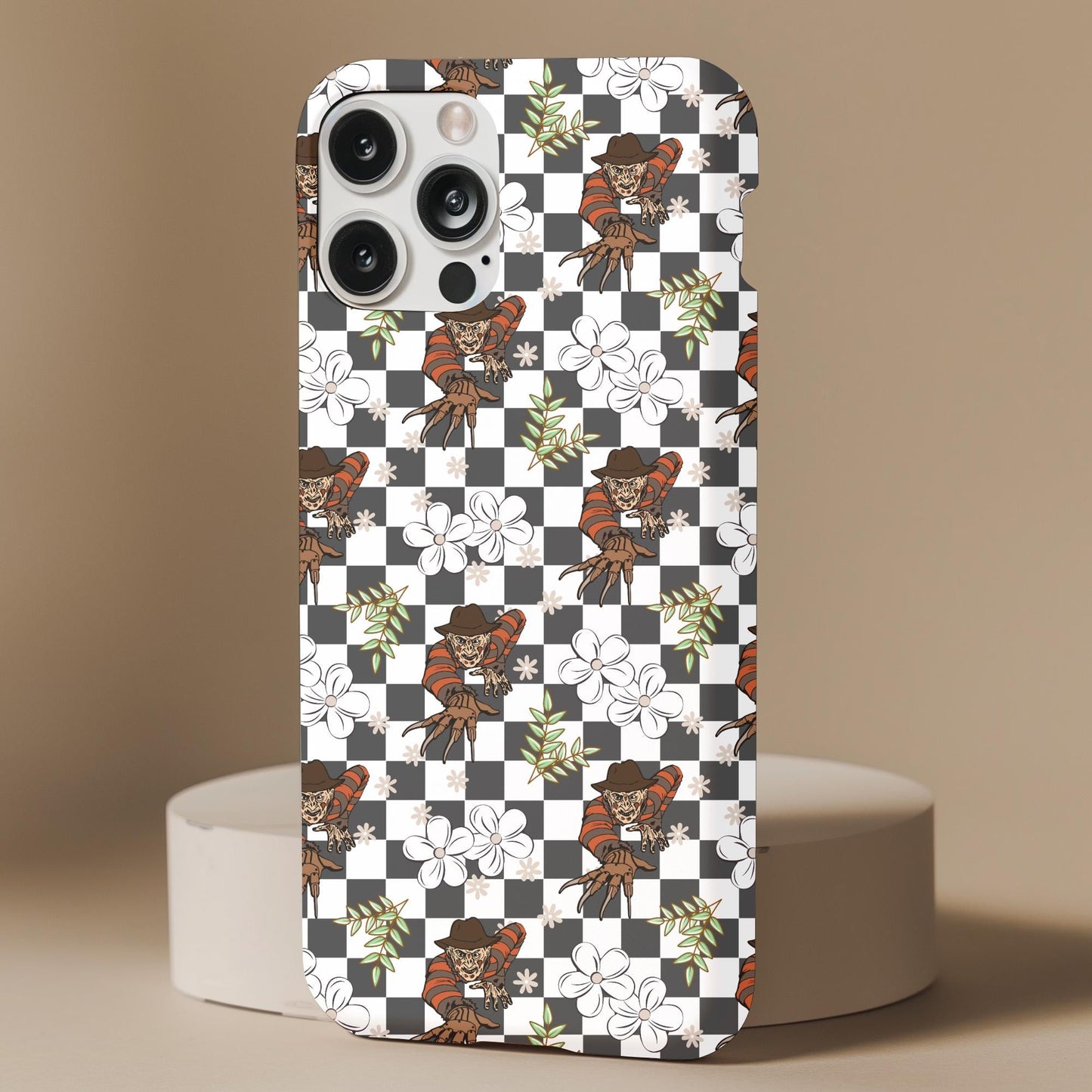 Floral Freddy Checker Phone Case