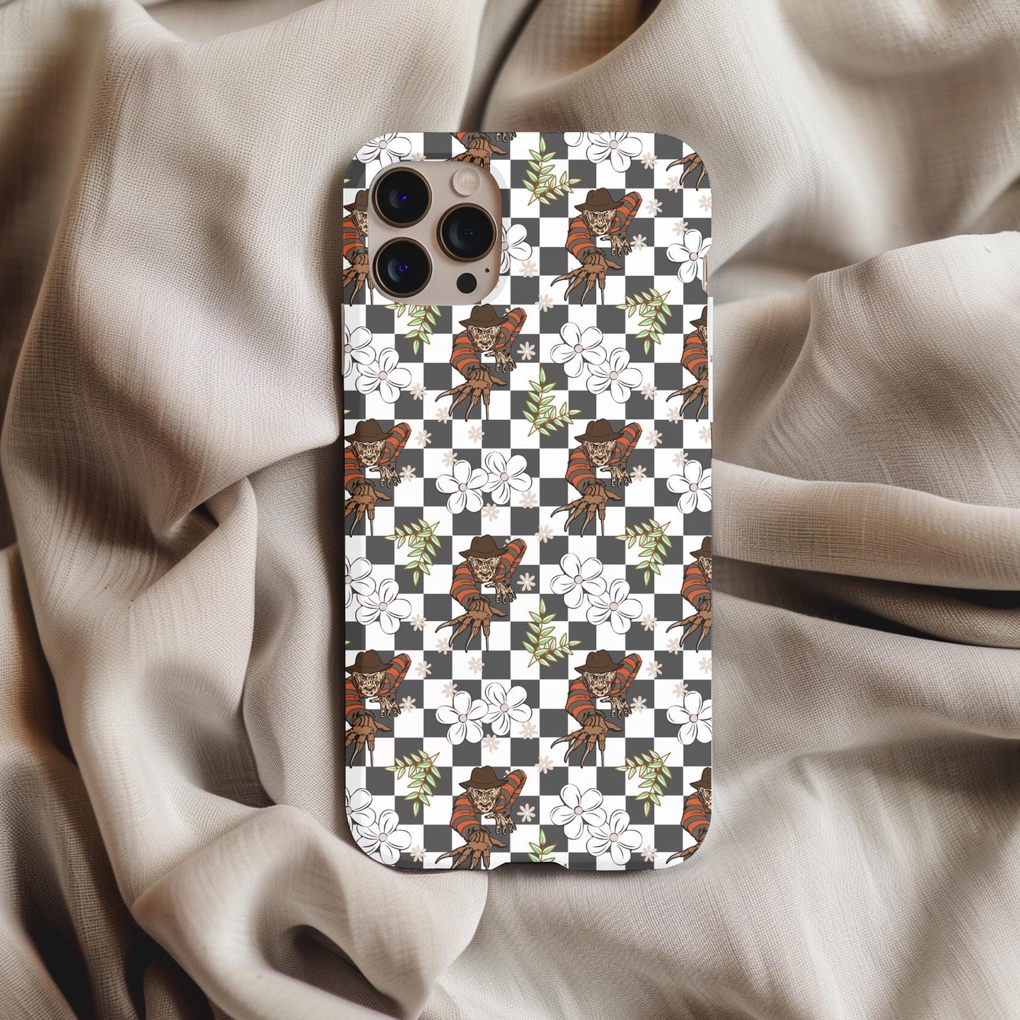 Floral Freddy Checker Phone Case