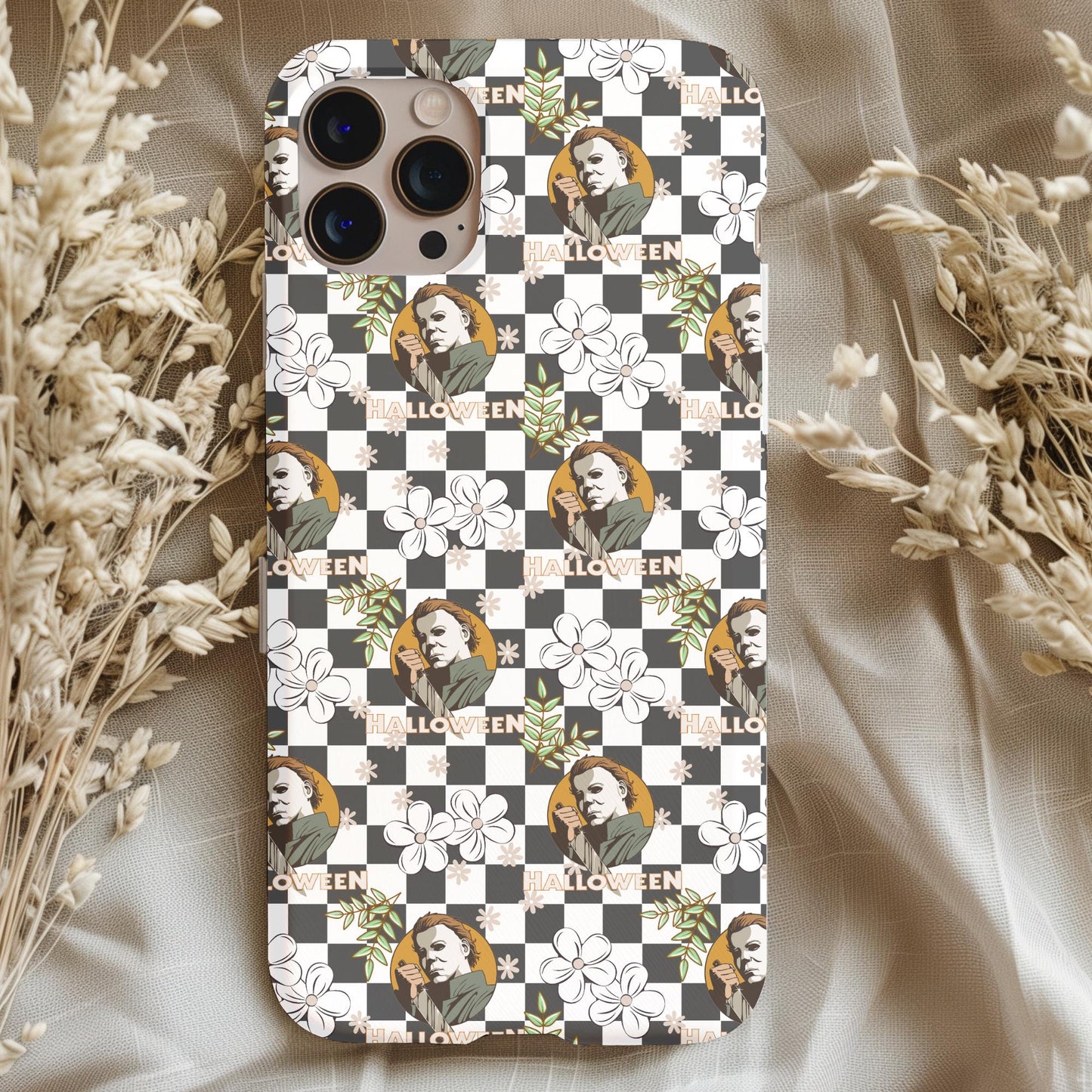 Floral Michael Myers Halloween Phone Case