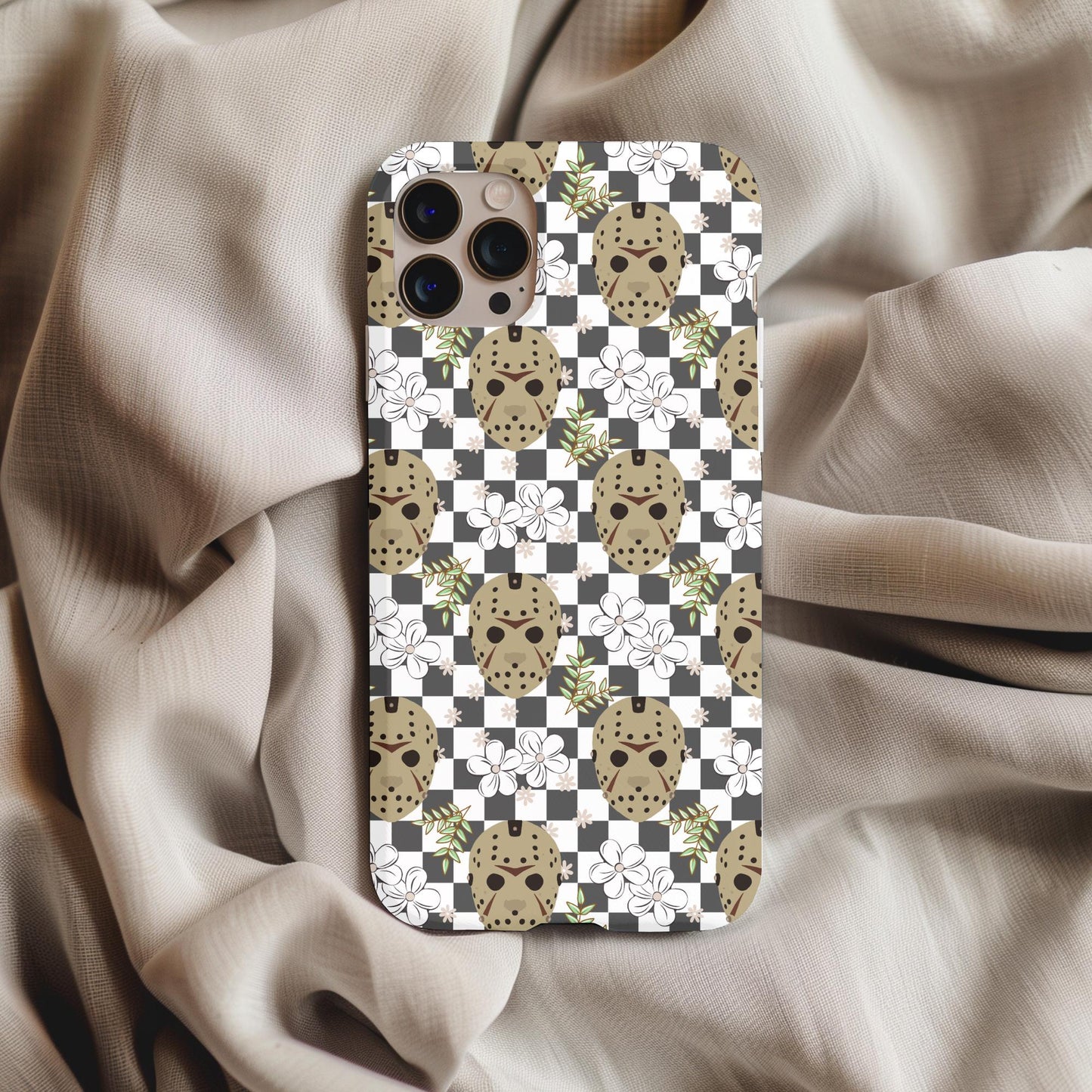 Floral Jason Checker Phone Case