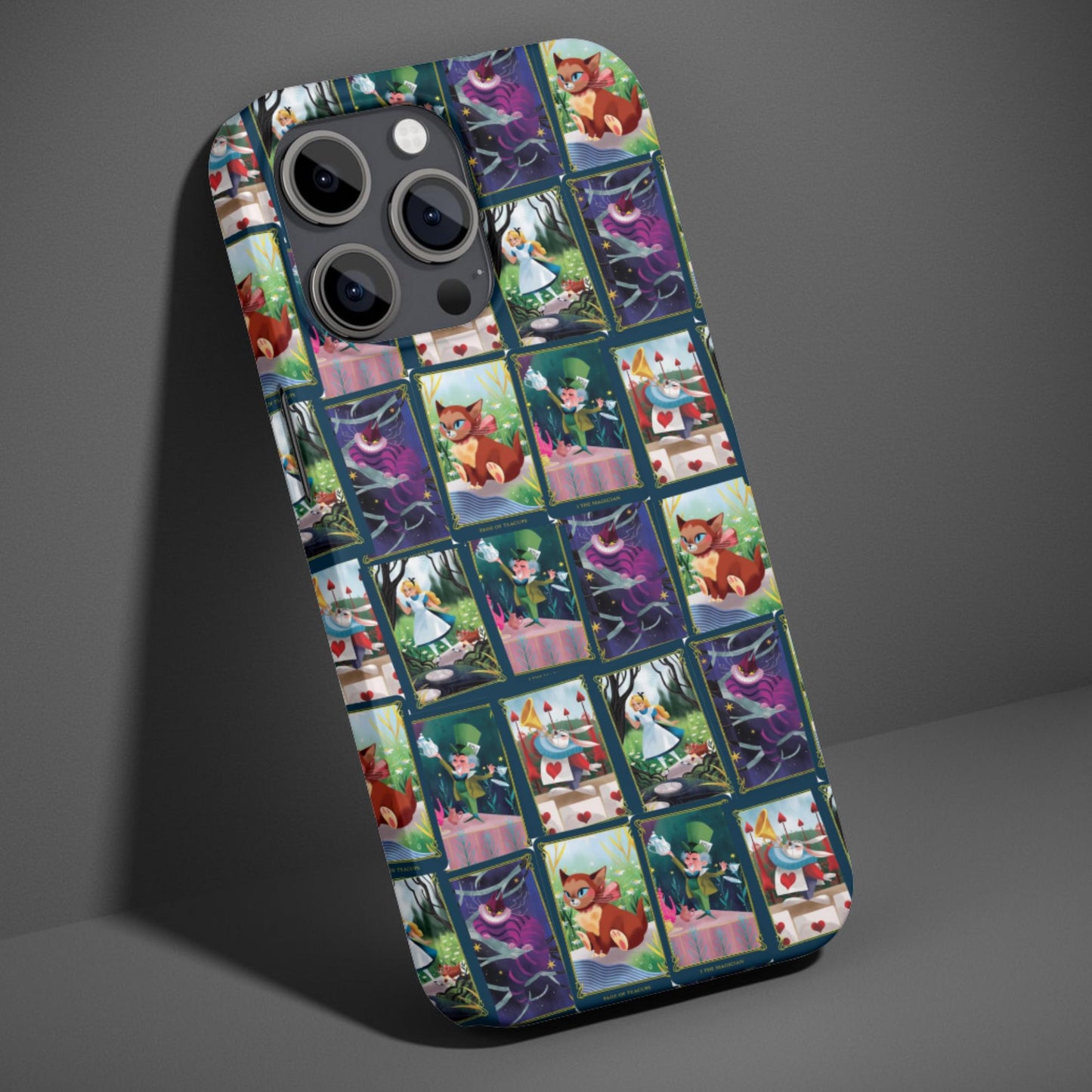 Alice Cheshire Cat Tarot Cards Phone Case