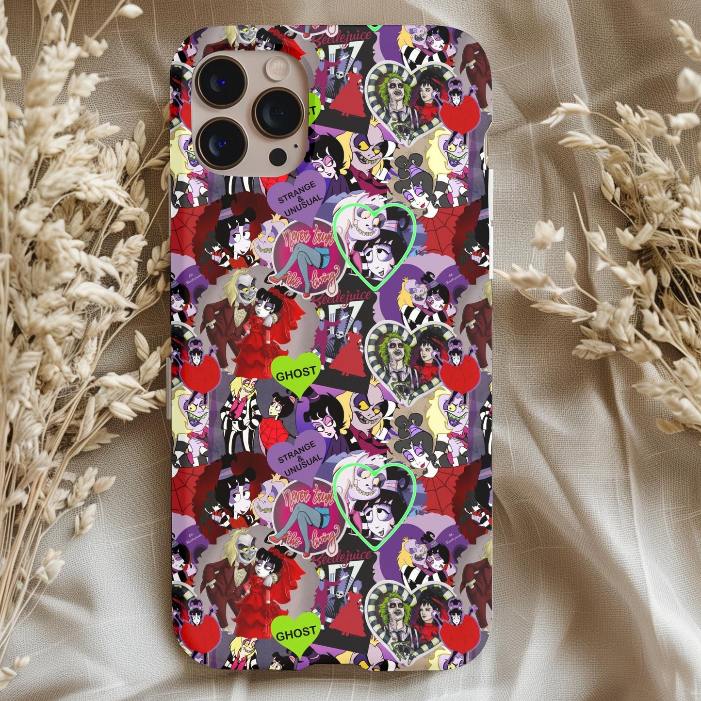 Beetlejuice Cartoon Collage Phone Case