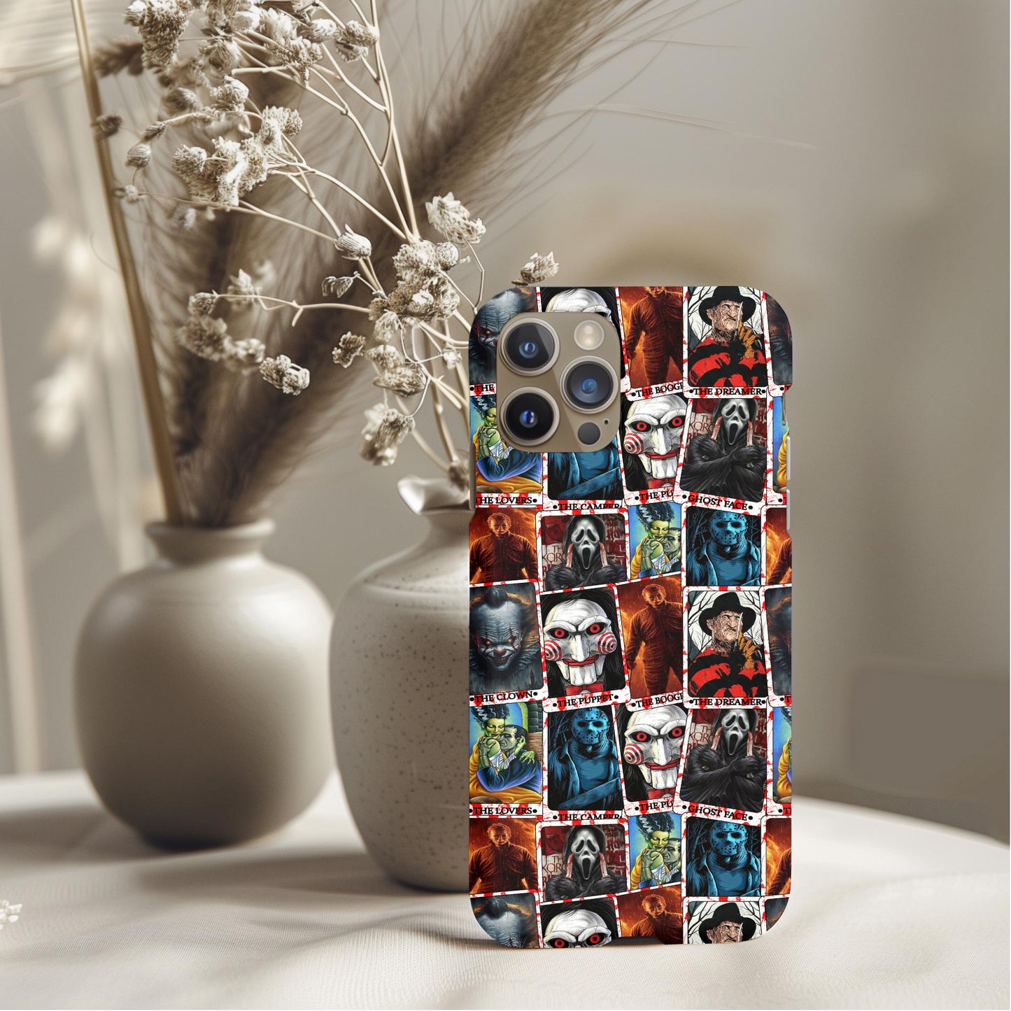 Horror Characters Tarot Card Phone Case