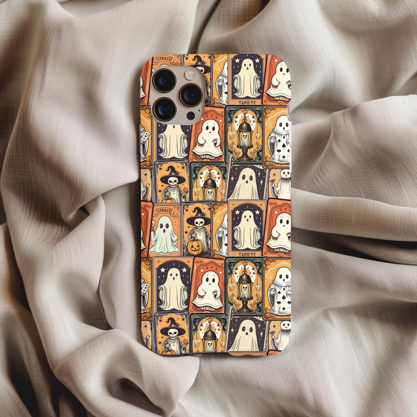 Halloween Ghosties Tarot Card Phone Case