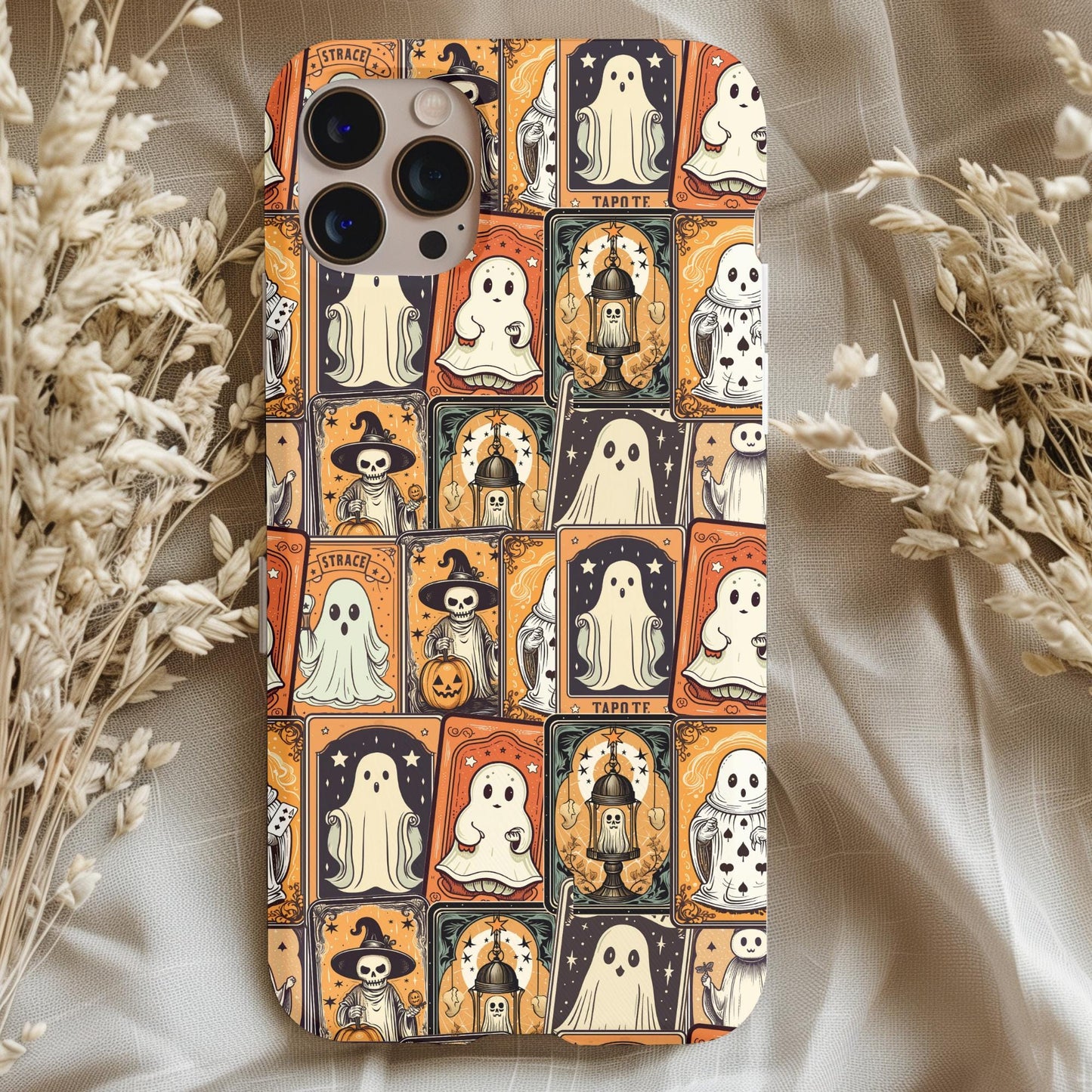 Halloween Ghosties Tarot Card Phone Case