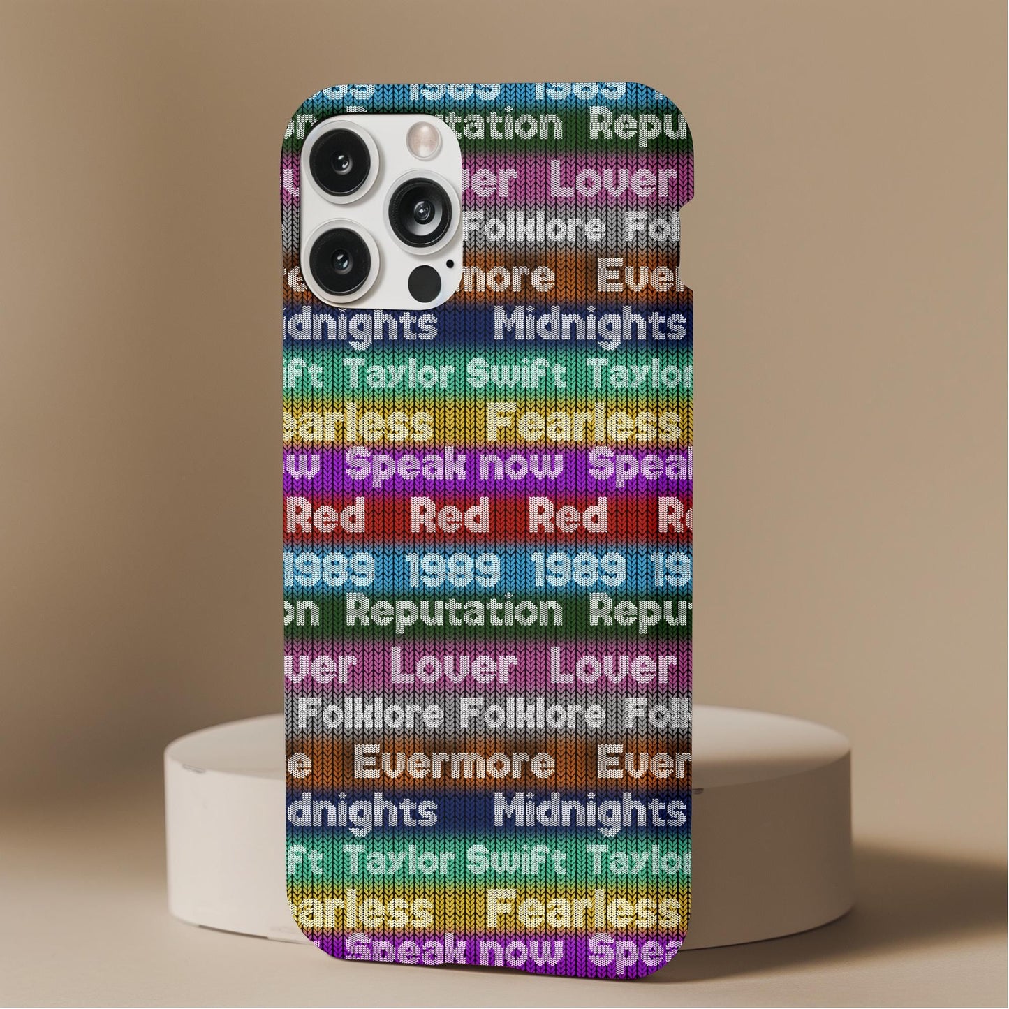 Taylor Swift Eras Sweater Words Print Phone Case