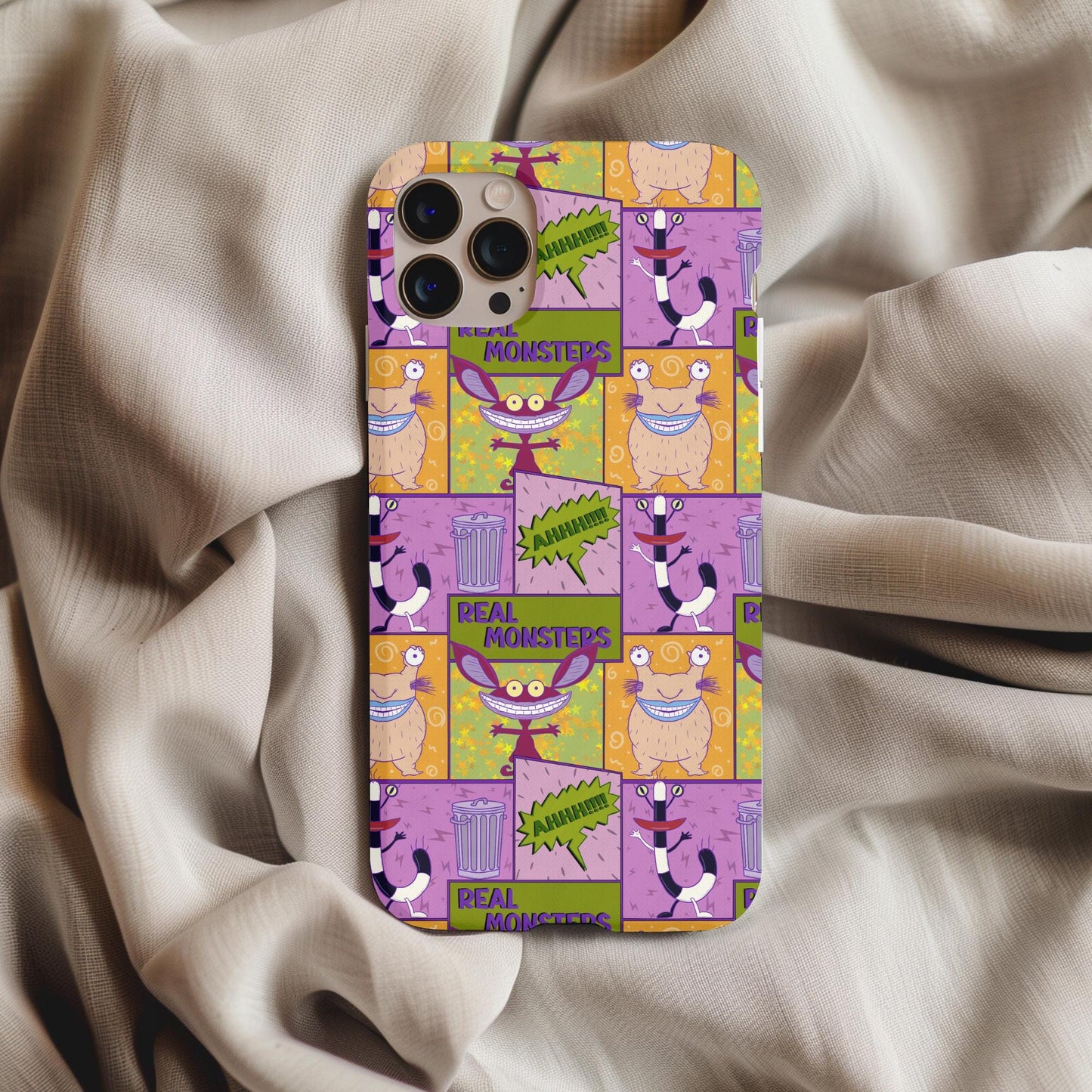 Ahh Real Monsters Patchwork Phone Case