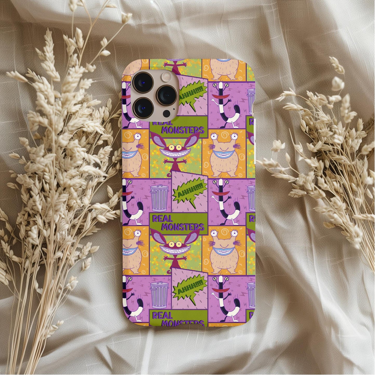 Ahh Real Monsters Patchwork Phone Case