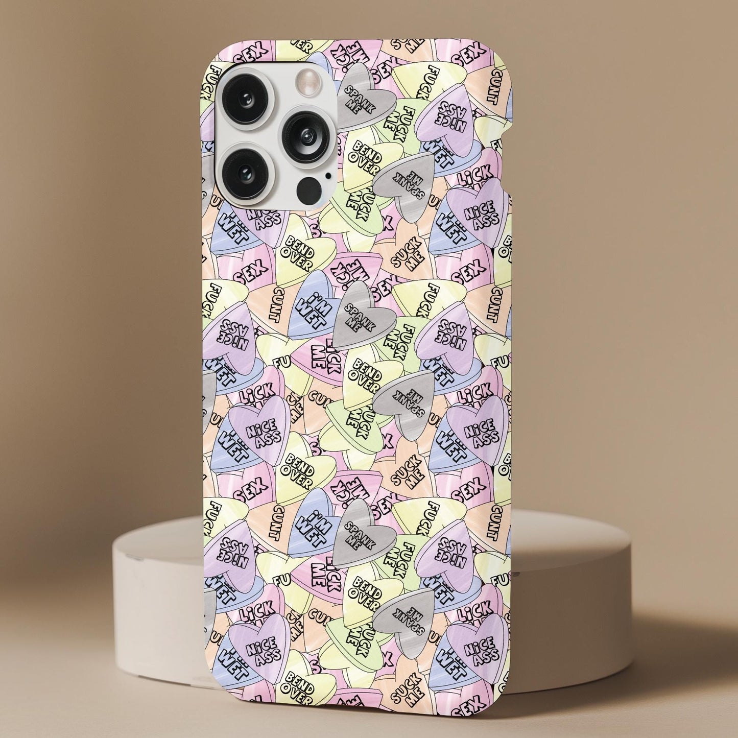 Naughty Conversation Hearts Phone Case